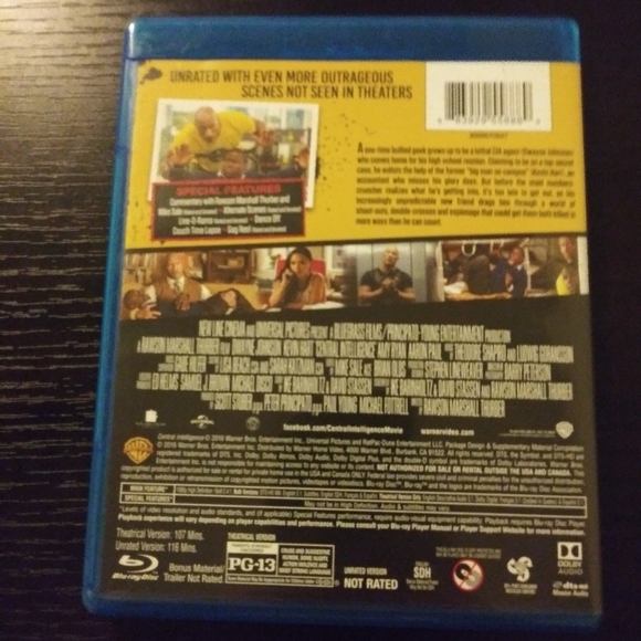 Central Intelligence - Blu Ray DVD - Picture 3 of 3
